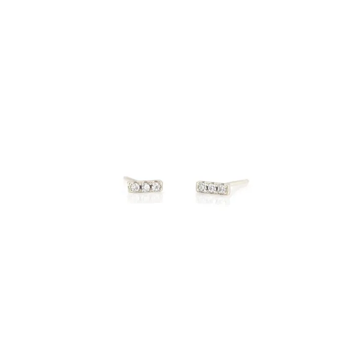 Bar Dash Crystal Stud Earrings kris nations Earrings
