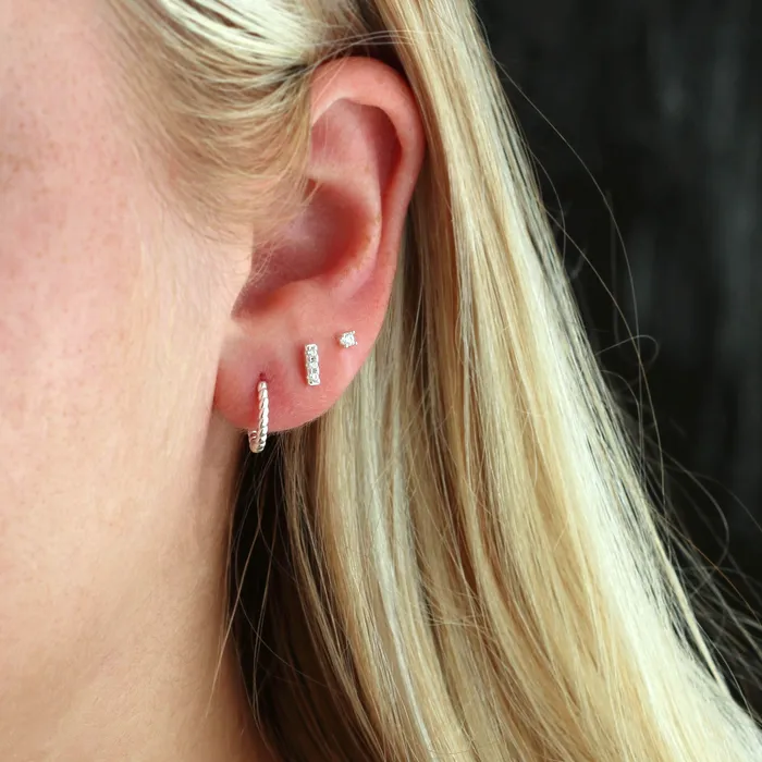 Bar Dash Crystal Stud Earrings kris nations Earrings