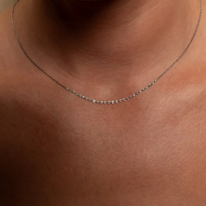 RACHEL LYNN CHICAGO Necklaces 14 Karat White Gold Aspen Air 300 Diamond Necklace