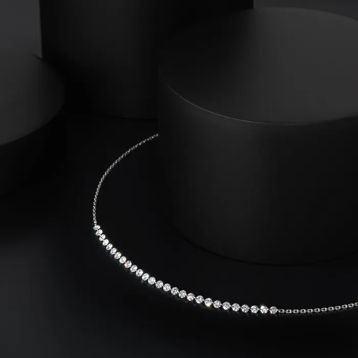 RACHEL LYNN CHICAGO Necklaces 14 Karat White Gold Aspen Air 300 Diamond Necklace