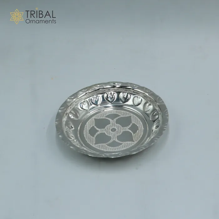 925 sterling silver handmade plate tray best gifting baby food serving silver utensils silver articles puja utensils sv315 TRIBAL ORNAMENTS Rings 925 sterling silver handmade plate tray best gifting baby food serving silver utensils silver articles puja utensils sv315 TRIBAL ORNAMENTS Rings
