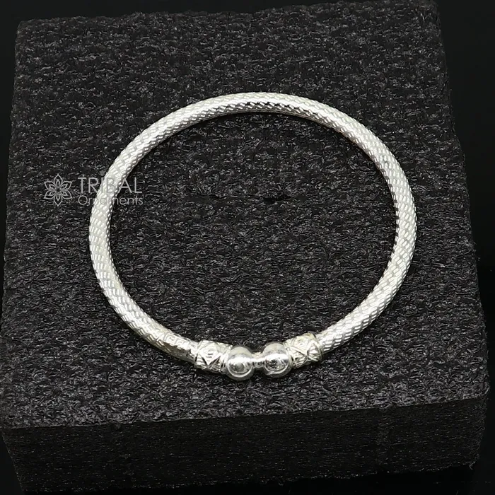 Bracelets 925 sterling silver plain shiny bright bangle bracelet kada excellent personalized gifting stylish fancy bangle mens or girls nba380 TRIBAL ORNAMENTS