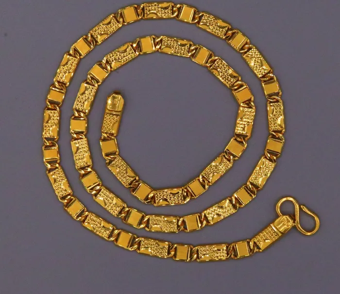 TRIBAL ORNAMENTS 22kt gold 55 mm 20 inches long handmade solid gold nawabi chain necklace form Rajasthan India ch68 Necklaces