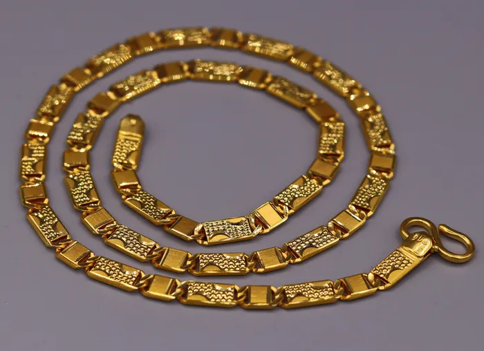 TRIBAL ORNAMENTS 22kt gold 55 mm 20 inches long handmade solid gold nawabi chain necklace form Rajasthan India ch68 Necklaces