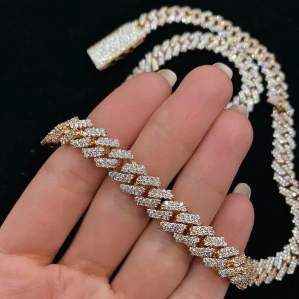 14kt Rose Gold Thin Cuban Link Chain With 1705ct Diamonds CUB1711466 Diamond Source NYC Necklaces 14kt Rose Gold Thin Cuban Link Chain With 1705ct Diamonds CUB1711466 Diamond Source NYC Necklaces