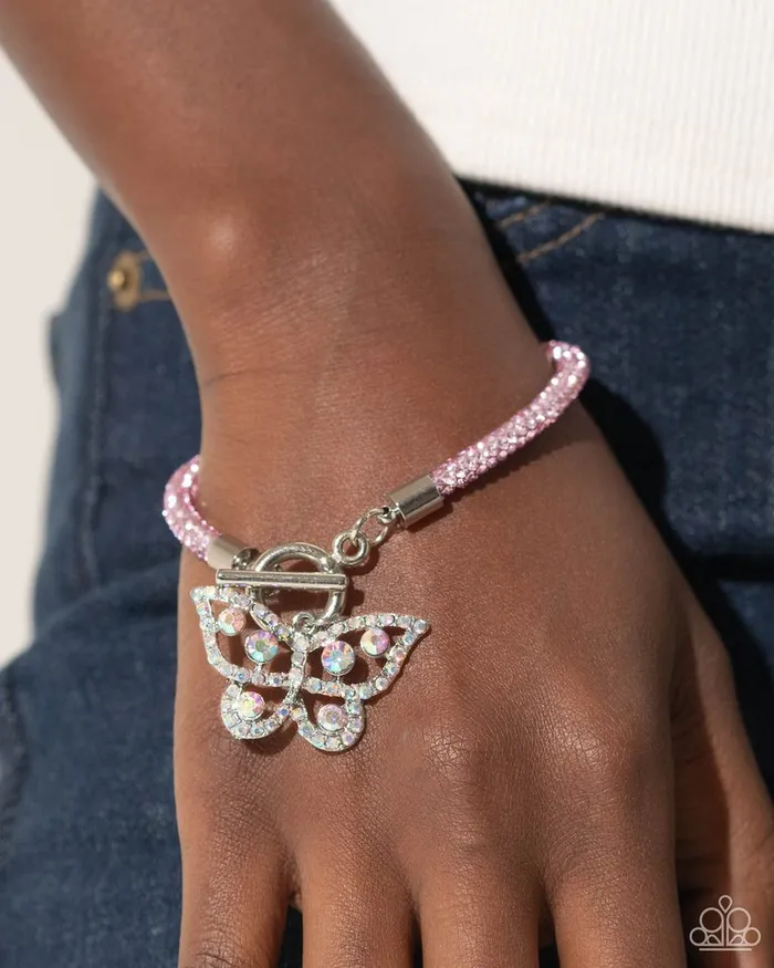 Bracelets Paparazzi Bracelet Aerial Appeal Pink Paparazzi Jewelry