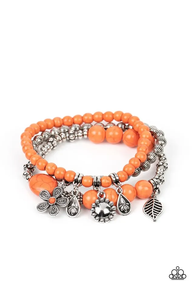Bracelets Paparazzi Jewelry Paparazzi Bracelet Individual Inflorescence Orange Bracelets Paparazzi Jewelry Paparazzi Bracelet Individual Inflorescence Orange