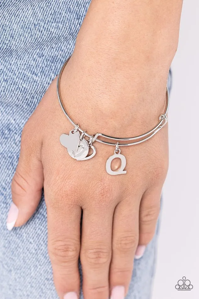 Bracelets Paparazzi Jewelry Paparazzi Bracelet Making It INITIAL Silver Q