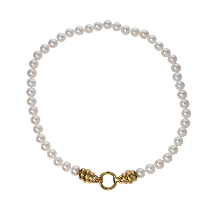 Elizabeth Locke Elizabeth Locke Freshwater Pearl Martin Clasp Necklace 17 Necklaces