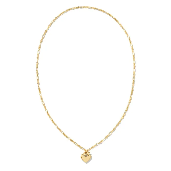 Kendra Scott 18K Yellow Gold Vermeil Heart Padlock Toggle Necklace Kendra Scott Necklaces Kendra Scott 18K Yellow Gold Vermeil Heart Padlock Toggle Necklace Kendra Scott Necklaces
