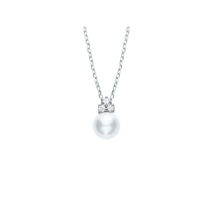 Necklaces Mikimoto Mikimoto 18K White Gold Necklace with Akoya Pearl Diamond Pendant Necklaces Mikimoto Mikimoto 18K White Gold Necklace with Akoya Pearl Diamond Pendant