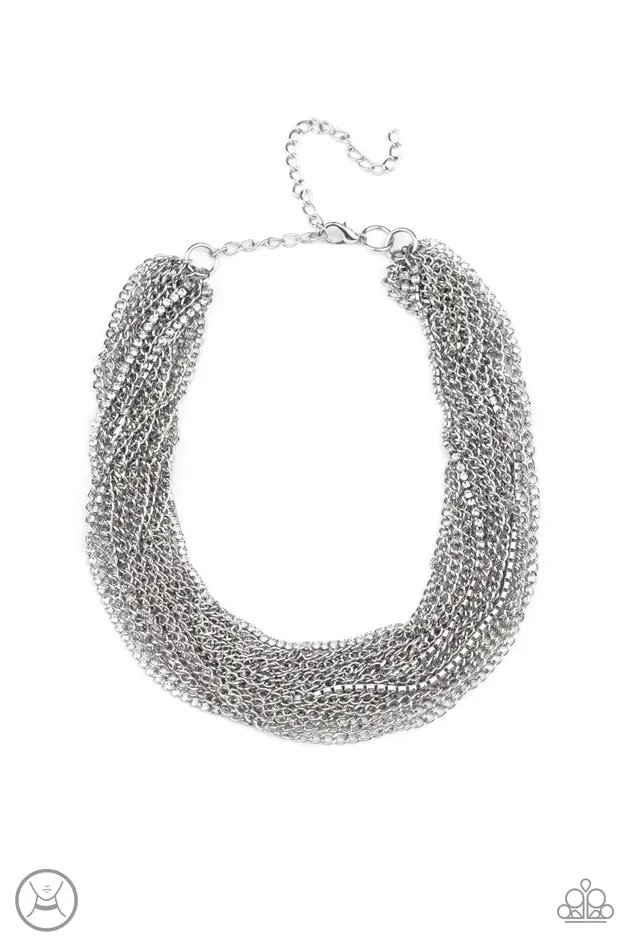 Necklaces Paparazzi Jewelry Paparazzi Necklace Catch You LAYER White