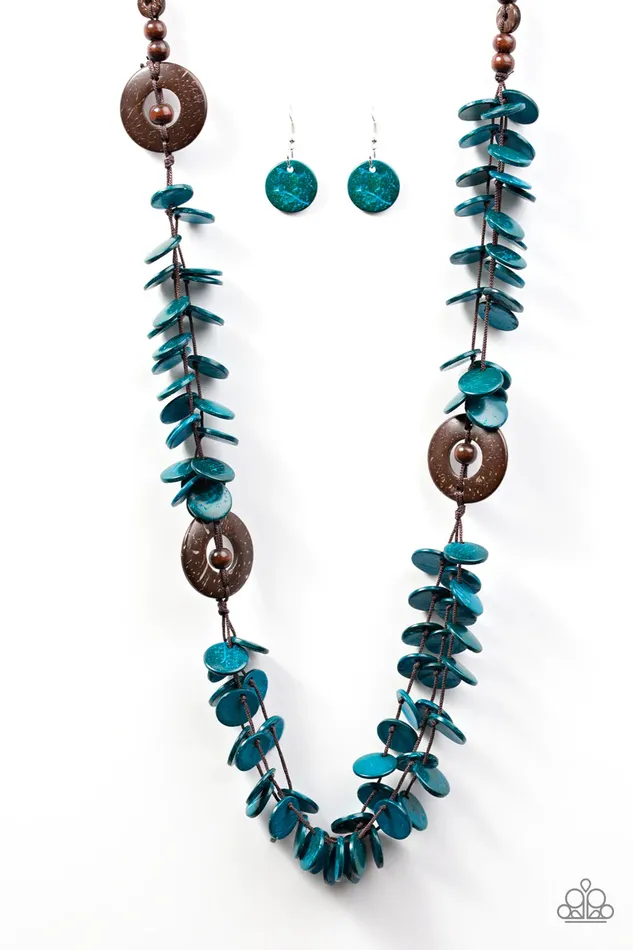 Necklaces Paparazzi Jewelry Paparazzi Necklace Greetings From Tahiti Blue