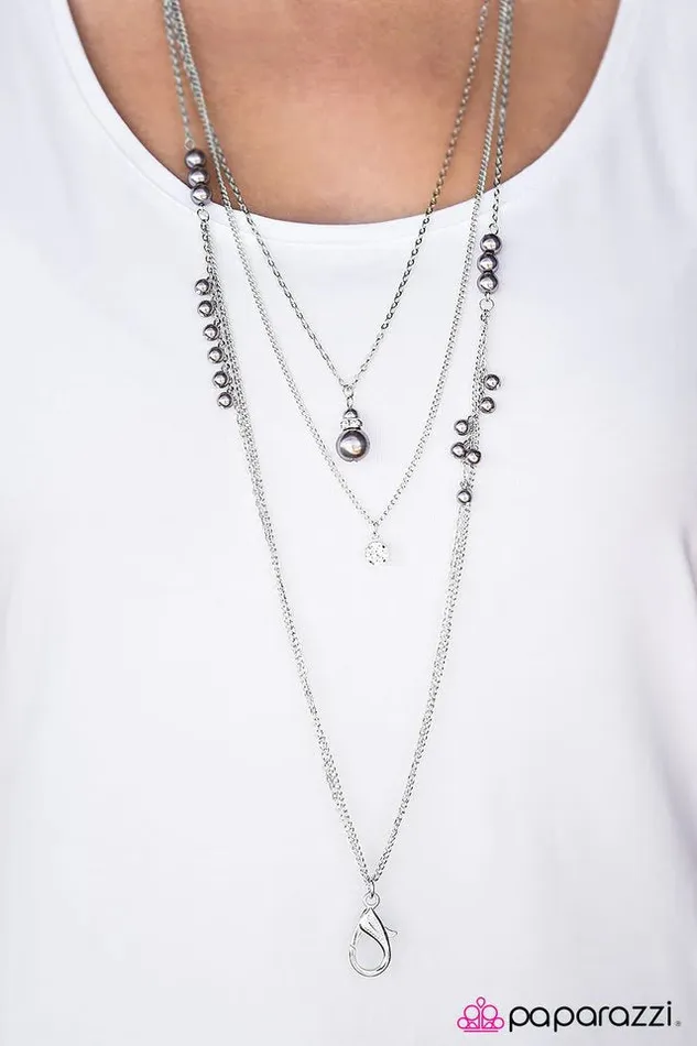 Necklaces Paparazzi Jewelry Paparazzi Necklace Pearl Cadence Silver