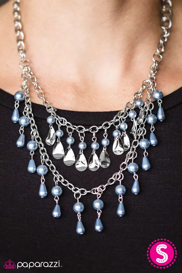 Necklaces Paparazzi Jewelry Paparazzi Necklace The Drop Top Blue