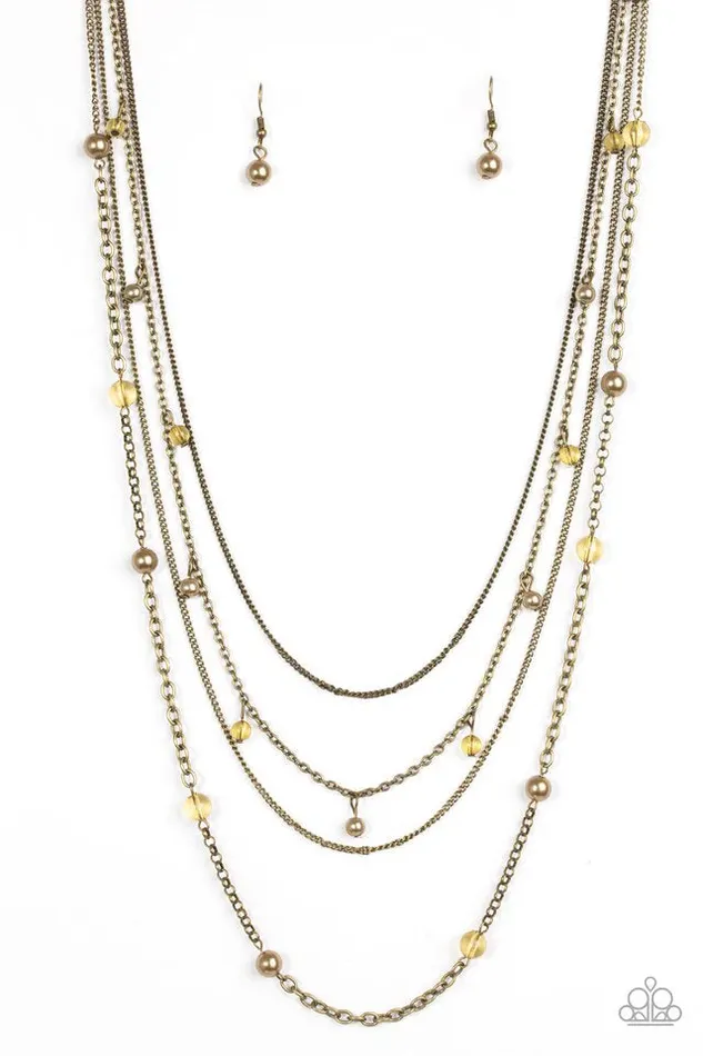 Necklaces Paparazzi Necklace City Cache Brass Paparazzi Jewelry