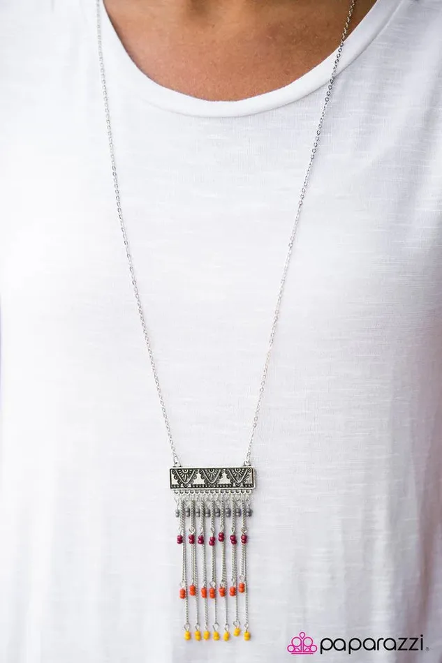 Necklaces Paparazzi Necklace Color Outside The Lines Multi Paparazzi Jewelry