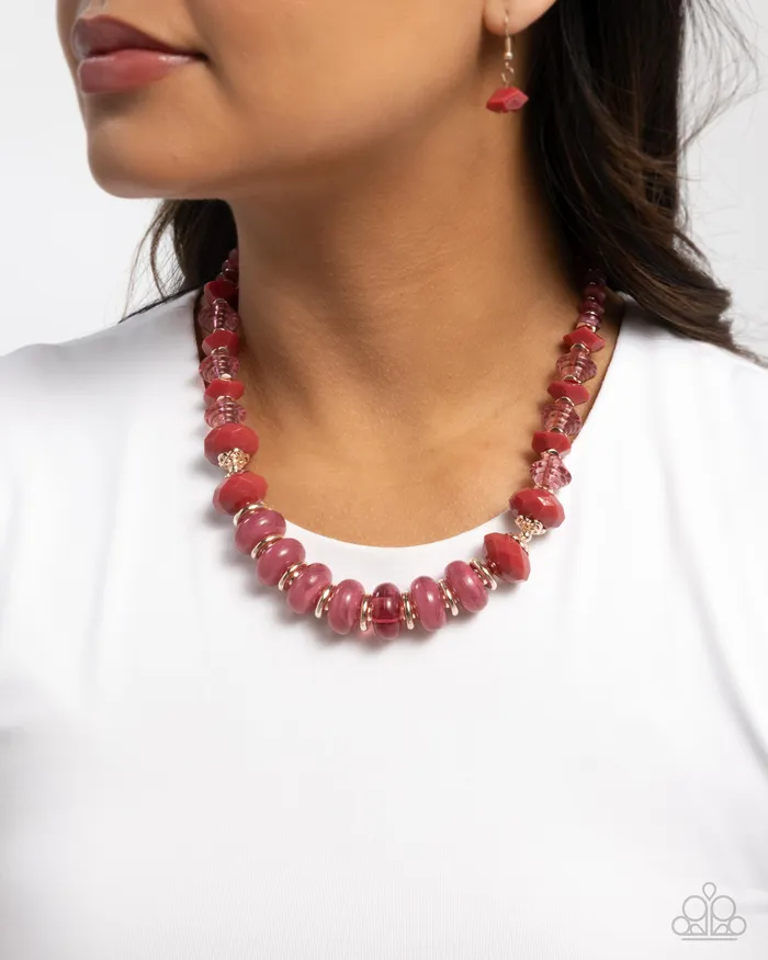 Paparazzi Accessories Necklaces Paparazzi Necklace Swift Shimmer Pink
