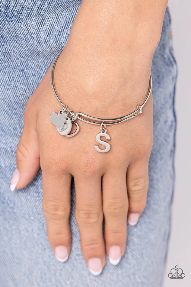 Paparazzi Bracelet Making It INITIAL Silver S Paparazzi Jewelry Bracelets