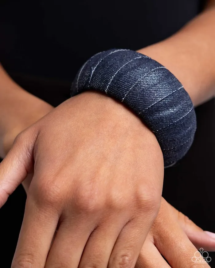 Paparazzi Jewelry Bracelets Paparazzi Bracelet Denim Delight Blue