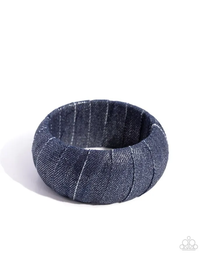 Paparazzi Jewelry Bracelets Paparazzi Bracelet Denim Delight Blue Paparazzi Jewelry Bracelets Paparazzi Bracelet Denim Delight Blue