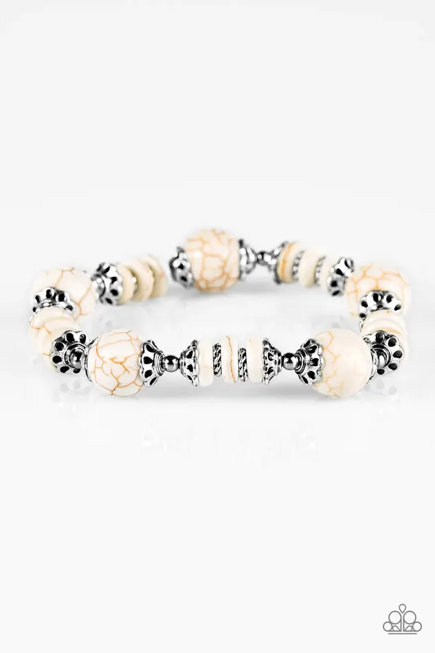 Paparazzi Jewelry Bracelets Paparazzi Bracelet Desert Hills White