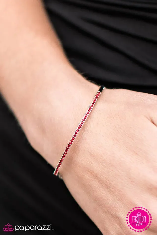 Paparazzi Jewelry Bracelets Paparazzi Bracelet Glitter Empire Red