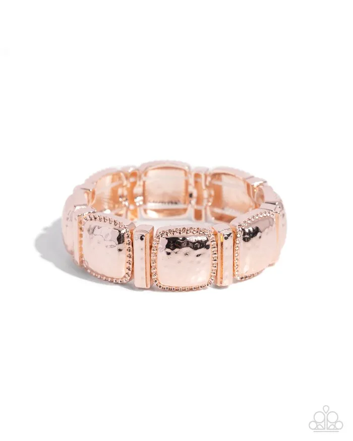 Paparazzi Jewelry Bracelets Paparazzi Bracelet Textured Tranquility Rose Gold Paparazzi Jewelry Bracelets Paparazzi Bracelet Textured Tranquility Rose Gold