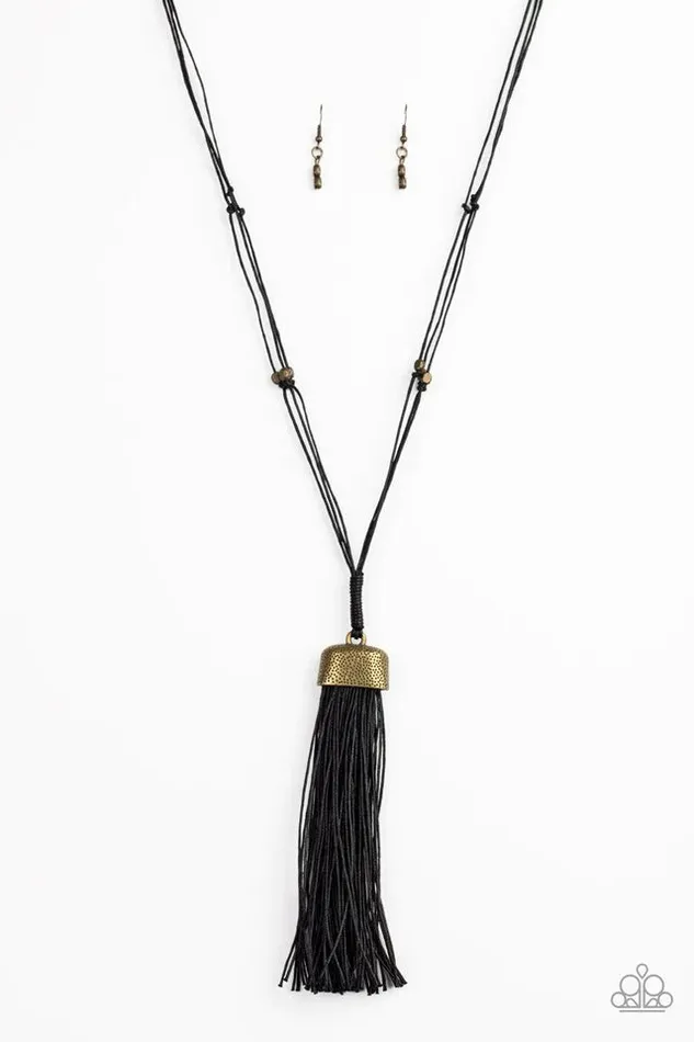 Paparazzi Jewelry Necklaces Paparazzi Necklace Brush It Off Brass