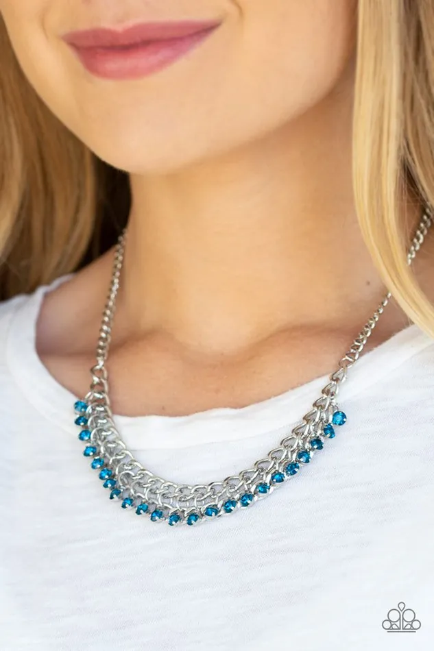 Paparazzi Jewelry Necklaces Paparazzi Necklace Glow and Grind Blue