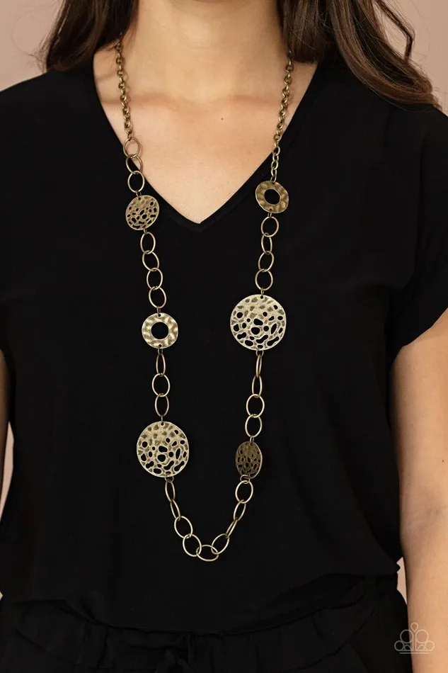 Paparazzi Jewelry Necklaces Paparazzi Necklace HOLEY Relic Brass