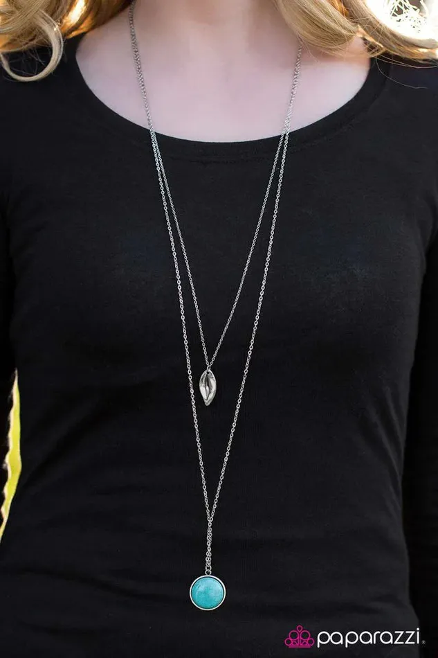 Paparazzi Jewelry Necklaces Paparazzi Necklace Into The Forest Blue