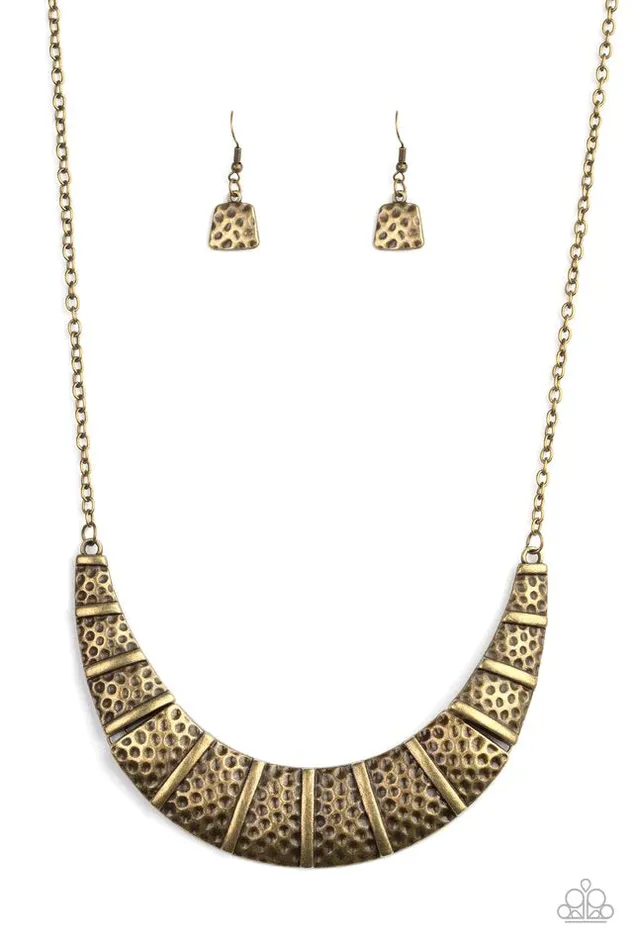 Paparazzi Jewelry Necklaces Paparazzi Necklace Metallic Mechanics Brass
