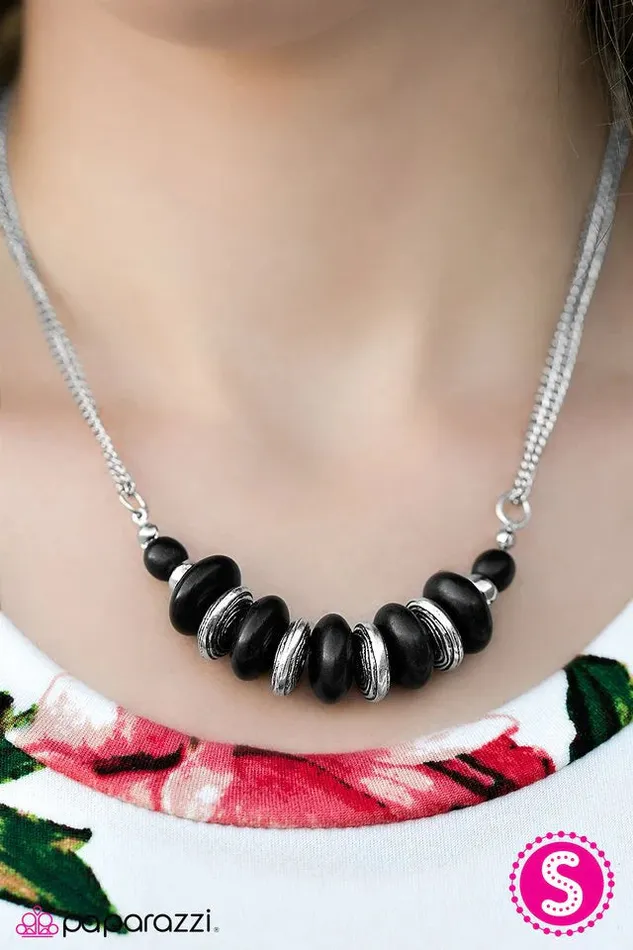 Paparazzi Jewelry Necklaces Paparazzi Necklace On Mountain Time Black
