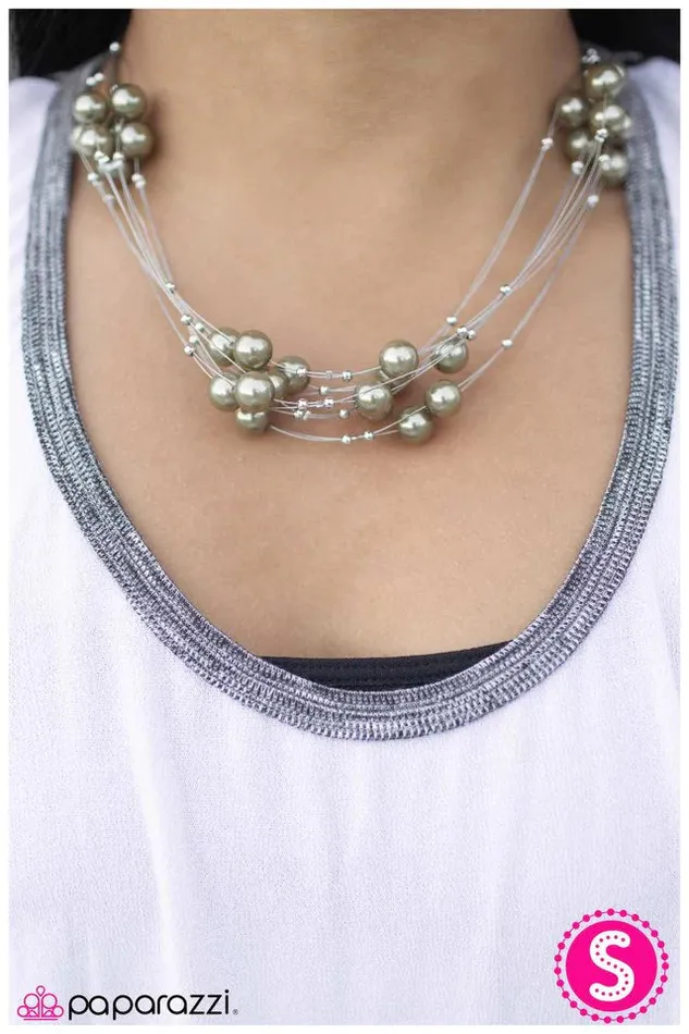 Paparazzi Jewelry Necklaces Paparazzi Necklace Pearl Armada Green