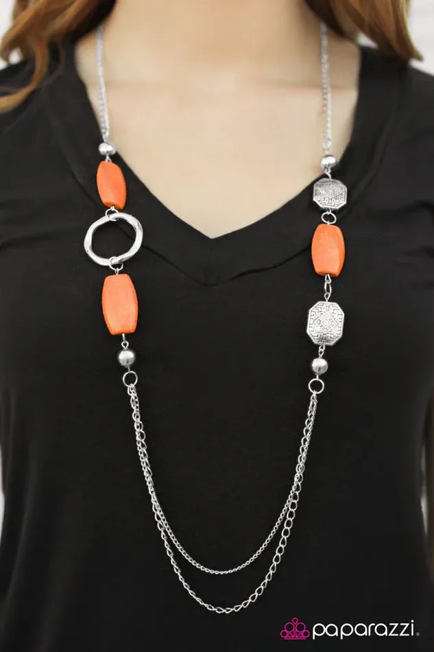 Paparazzi Jewelry Necklaces Paparazzi Necklace Right On Time Orange