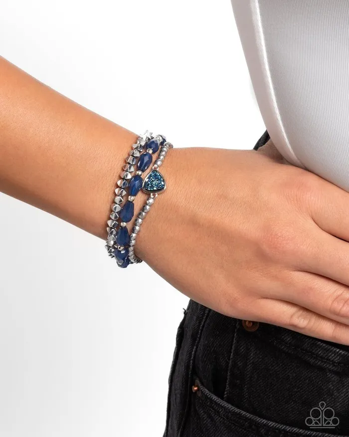 Paparazzi Jewelry Paparazzi Bracelet Druzy Decadence Blue Bracelets