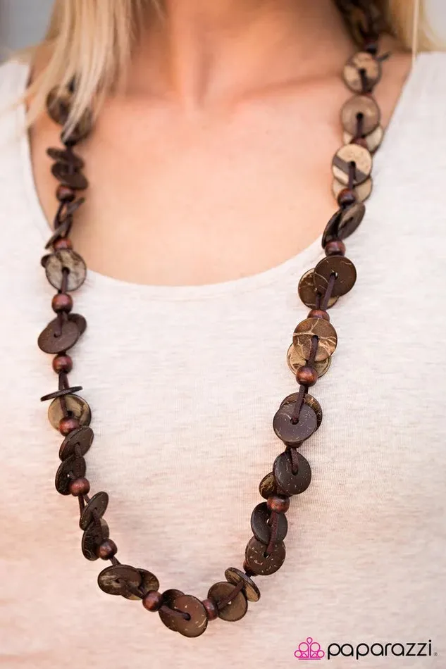 Paparazzi Necklace Caribbean Carnival Brown Paparazzi Jewelry Necklaces