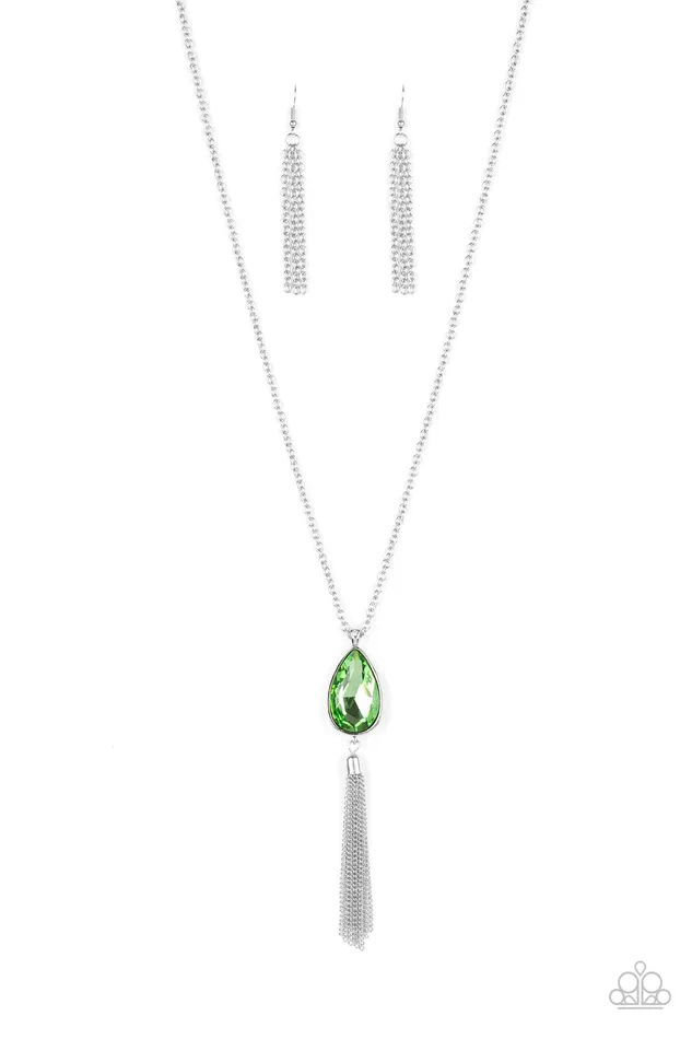 Paparazzi Necklace Elite Shine Green Paparazzi Jewelry Necklaces