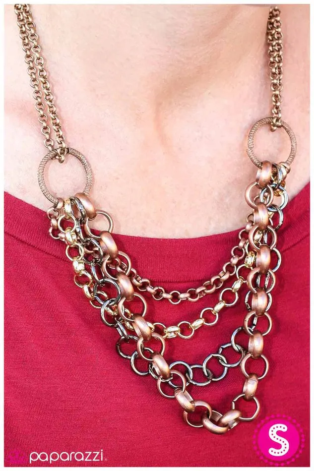 Paparazzi Necklace Firecracker Copper Paparazzi Jewelry Necklaces
