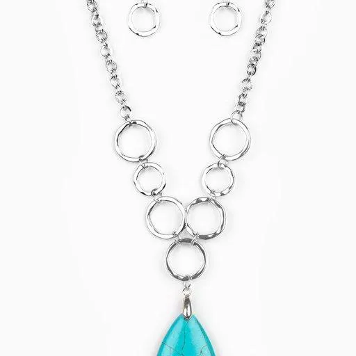 Paparazzi Necklace Livin On A PRAIRIE Blue Paparazzi Jewelry Necklaces