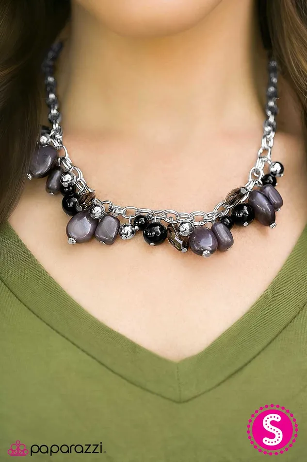 Paparazzi Necklace Ocean Sunset Black Paparazzi Jewelry Necklaces