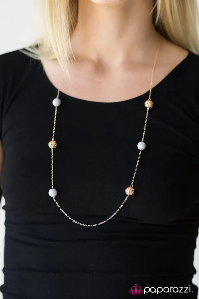 Paparazzi Necklace Retro Radiance Gold Paparazzi Jewelry Necklaces