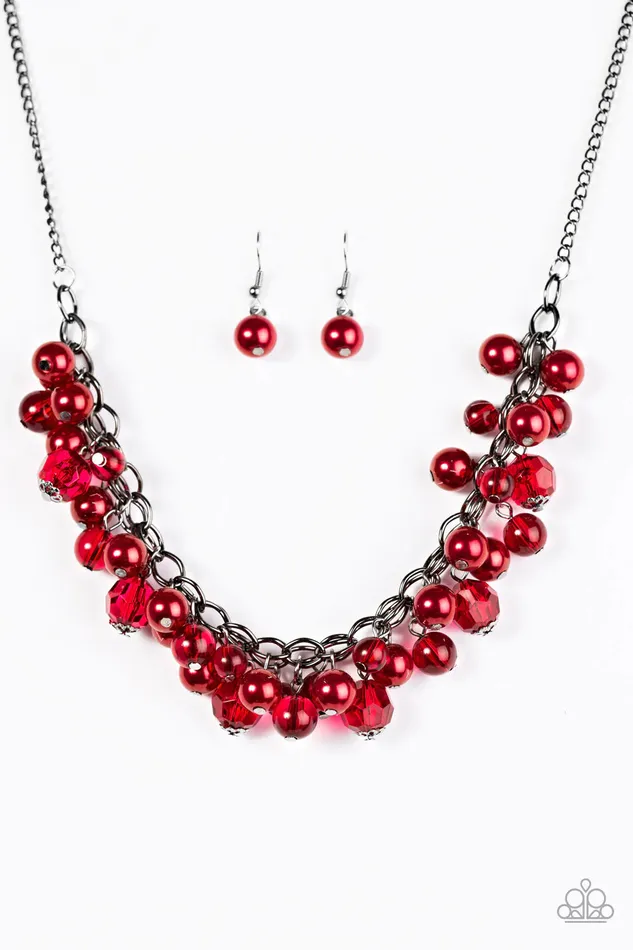 Paparazzi Necklace Time To RUNWAY Red Paparazzi Jewelry Necklaces