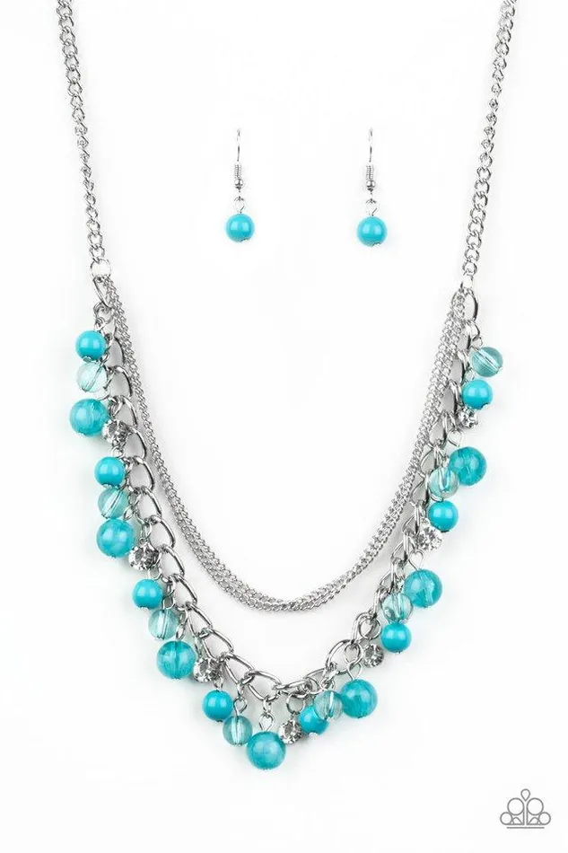 Paparazzi Necklace Wait and SEA Blue Paparazzi Jewelry Necklaces