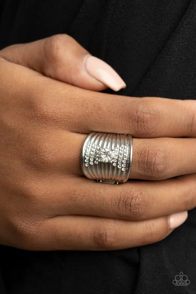 Paparazzi Ring Crystal Corsets White Paparazzi Jewelry Rings