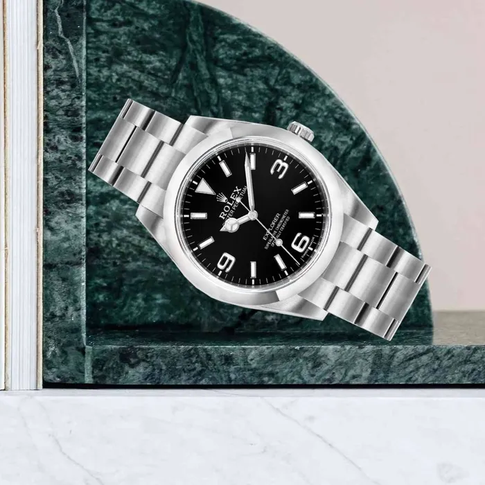 Rolex Explorer 39mm Ref 2142700003 Black Index Arabic Numerals Dial Stainless Steel Oyster Bracelet Watch Rolex Bracelets