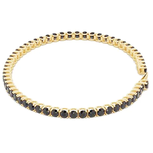 GB Bracelets Real Black Natural Earth Mined Diamond Tennis Bracelet 590 Carats F Vs1 Yellow Gold 14K GB Bracelets Real Black Natural Earth Mined Diamond Tennis Bracelet 590 Carats F Vs1 Yellow Gold 14K