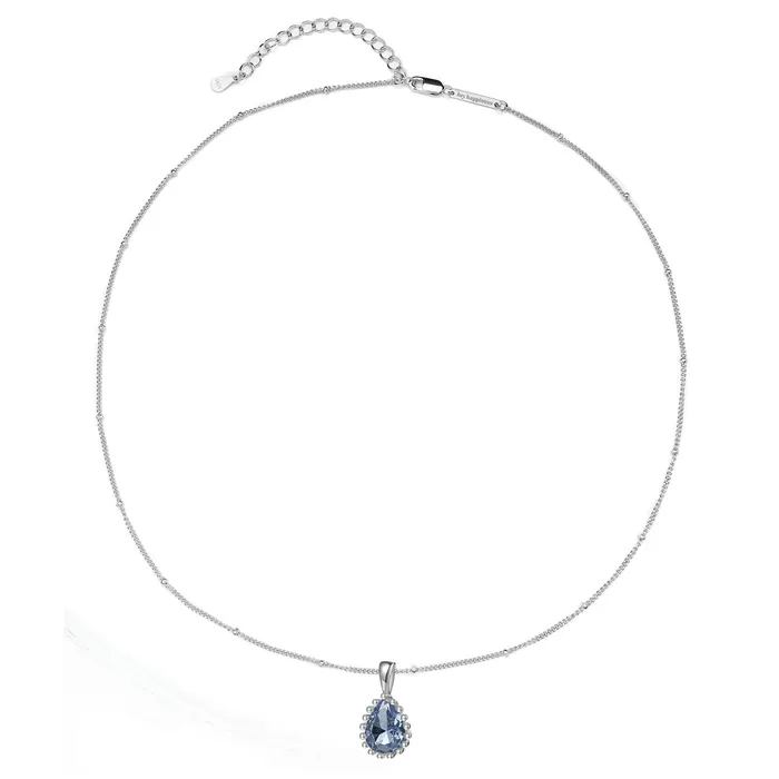 Hey Happiness Necklaces December Blue Topaz Birthstone Necklace Sterling Silver Hey Happiness Necklaces December Blue Topaz Birthstone Necklace Sterling Silver