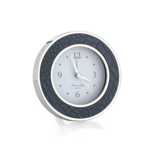 Rings Addison Ross Addison Ross Blue Croc Silver Silent Alarm Clock SilverPlated Rings Addison Ross Addison Ross Blue Croc Silver Silent Alarm Clock SilverPlated